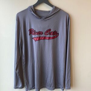 River cats hoodie large Holloway dry-excel gray